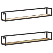 Mensole a Muro 2 pz 120 cm in Legno Massello di Recupero cod mxl 60226