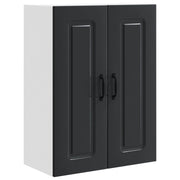 Elegante mobile da cucina con vani contenitori 60 x 31 x 80 cm realizzato in legno composito nero 02_0053724