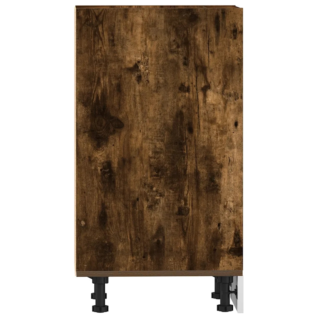 vidaXL Armadio Inferiore “Riga” Rovere Fumo 40x44,5x81,5 cm