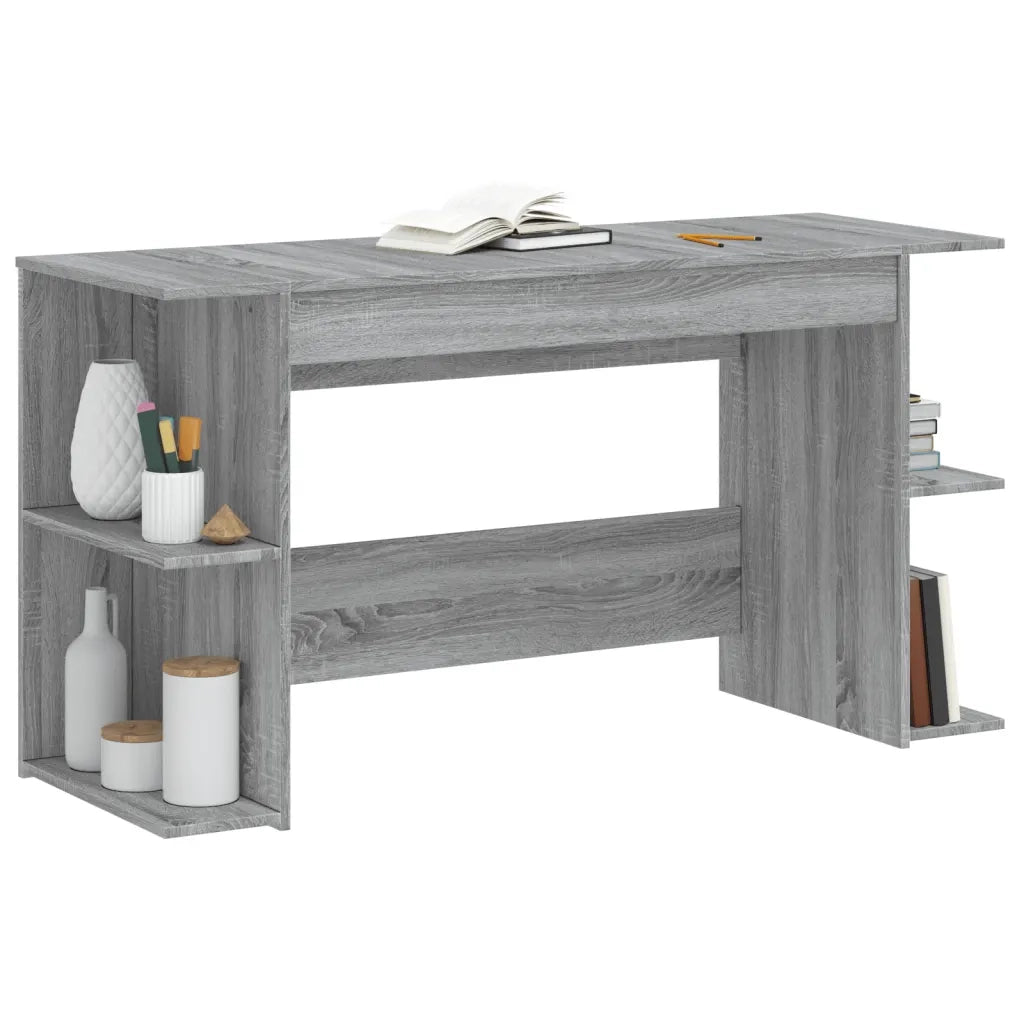 Scrivania | Tavolo da Ufficio Grigio Sonoma 140x50x75 cm in Legno Multistrato