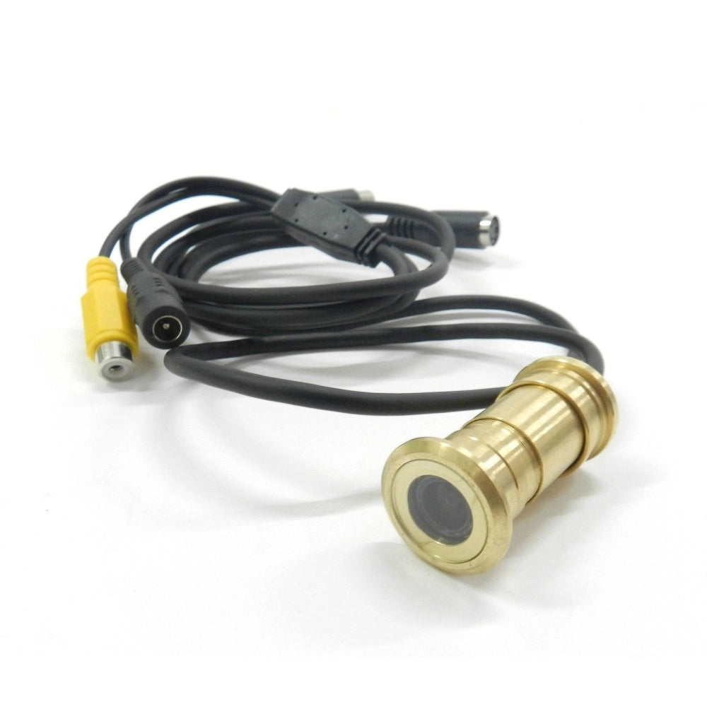 Trade Shop - Mini Telecamera A Colori Occhio Magico Occhiello Spioncino Elettronico Argento -