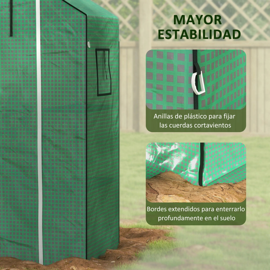 Serra da Giardino con Finestra e Porta ¨C Zephmum ¨C Verde 140x73x190 cm