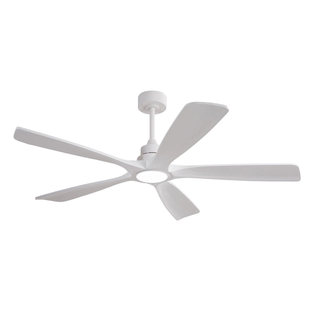 Ventilatore da soffitto LED 36" con telecomando, motore DC reversibile, bianco