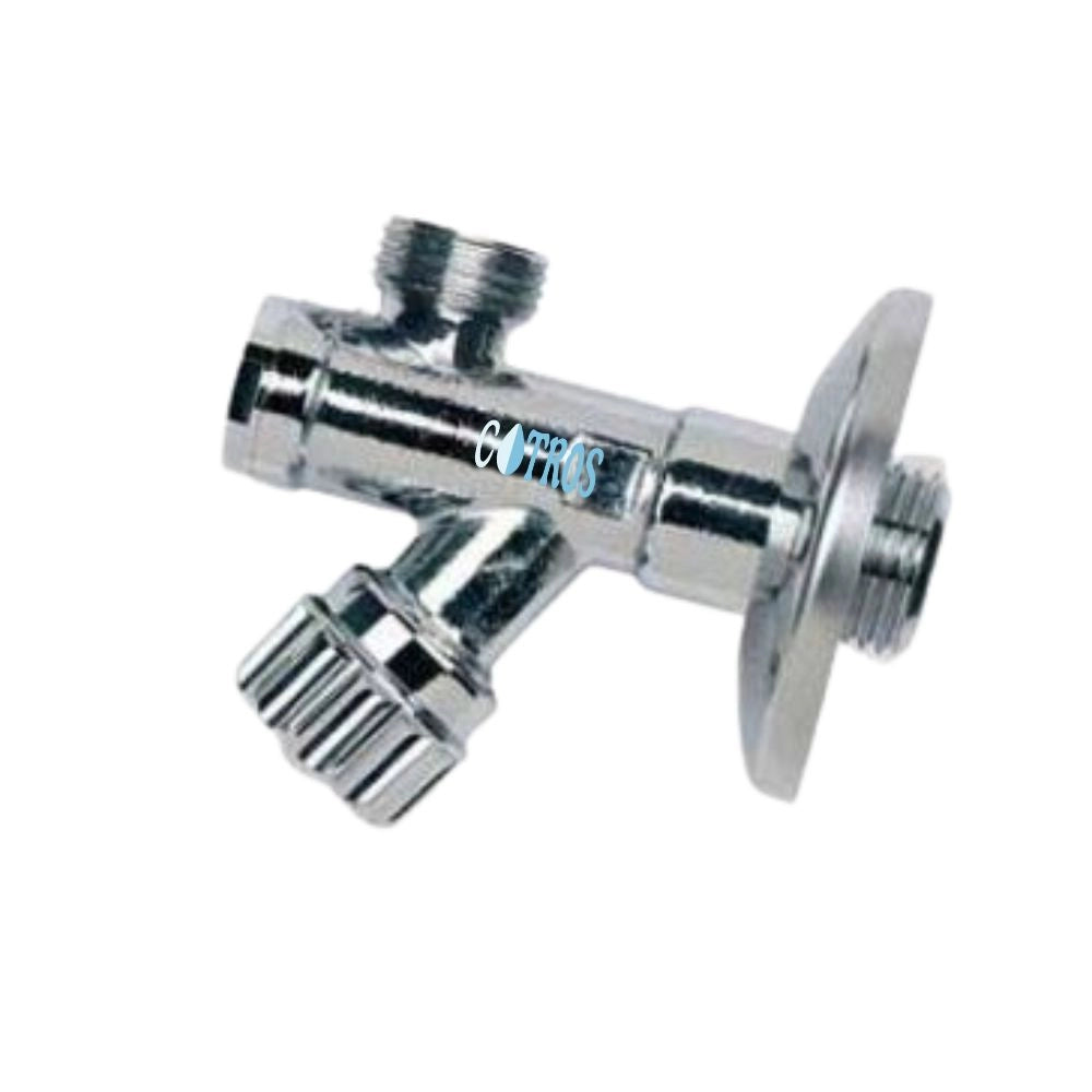Rubinetto ottone cromato 1/2 filtro vitone senza snodo rosone sottolavabo *** (quantita) pezzi 10, confezione 1