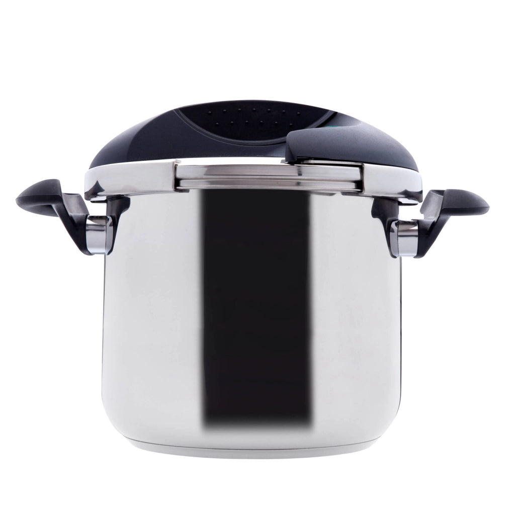 Pentola a pressione rapida 10 litri, acciaio inox 18/10, diametro 24 cm, valvola sicurezza, adatta induzione - SOGO