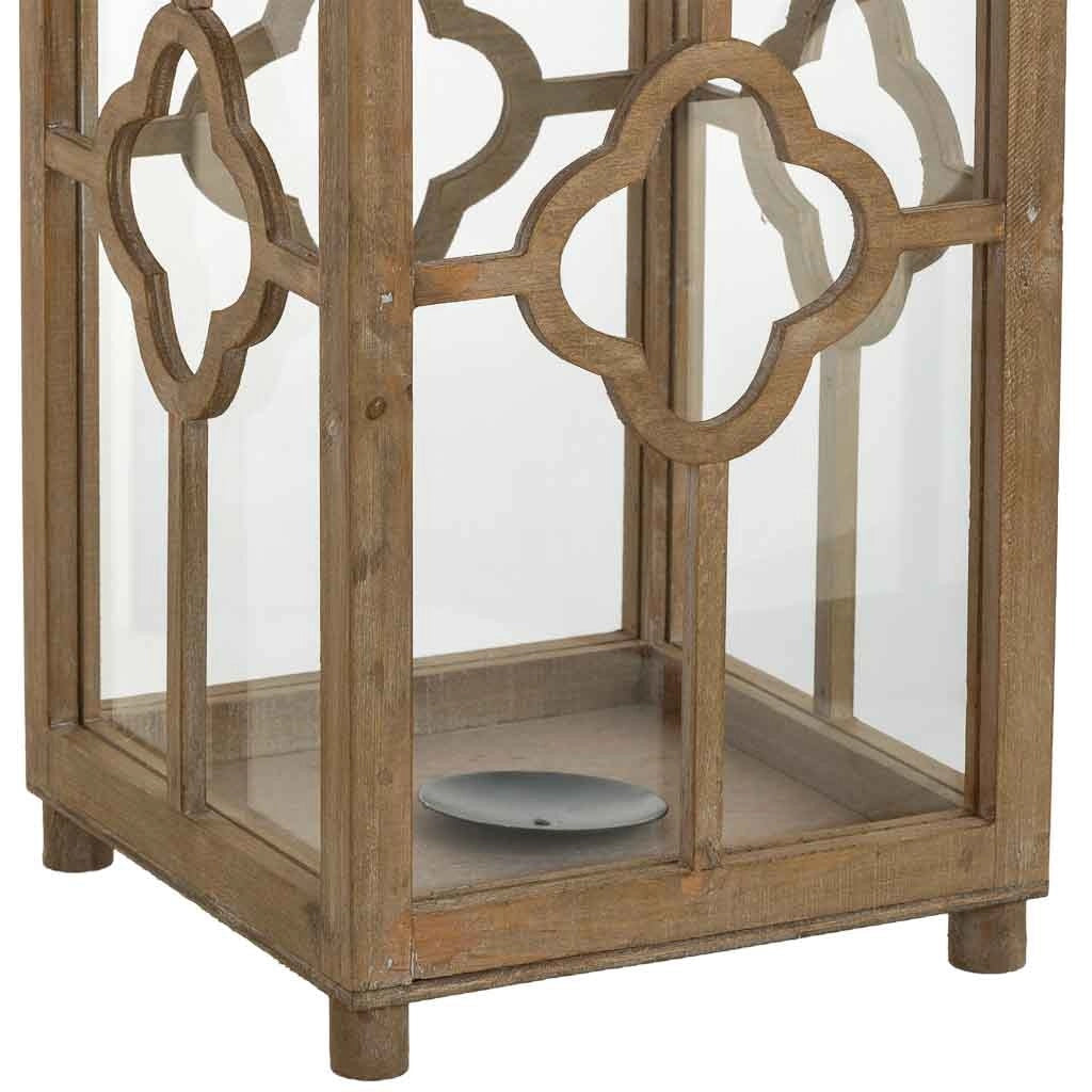 Lanterna in legno 23x23x63h cm
