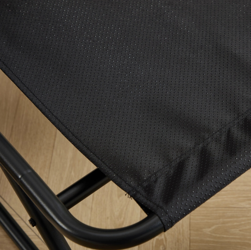 Poltrona lounge da esterno con ottomano; struttura in acciaio; blu navy