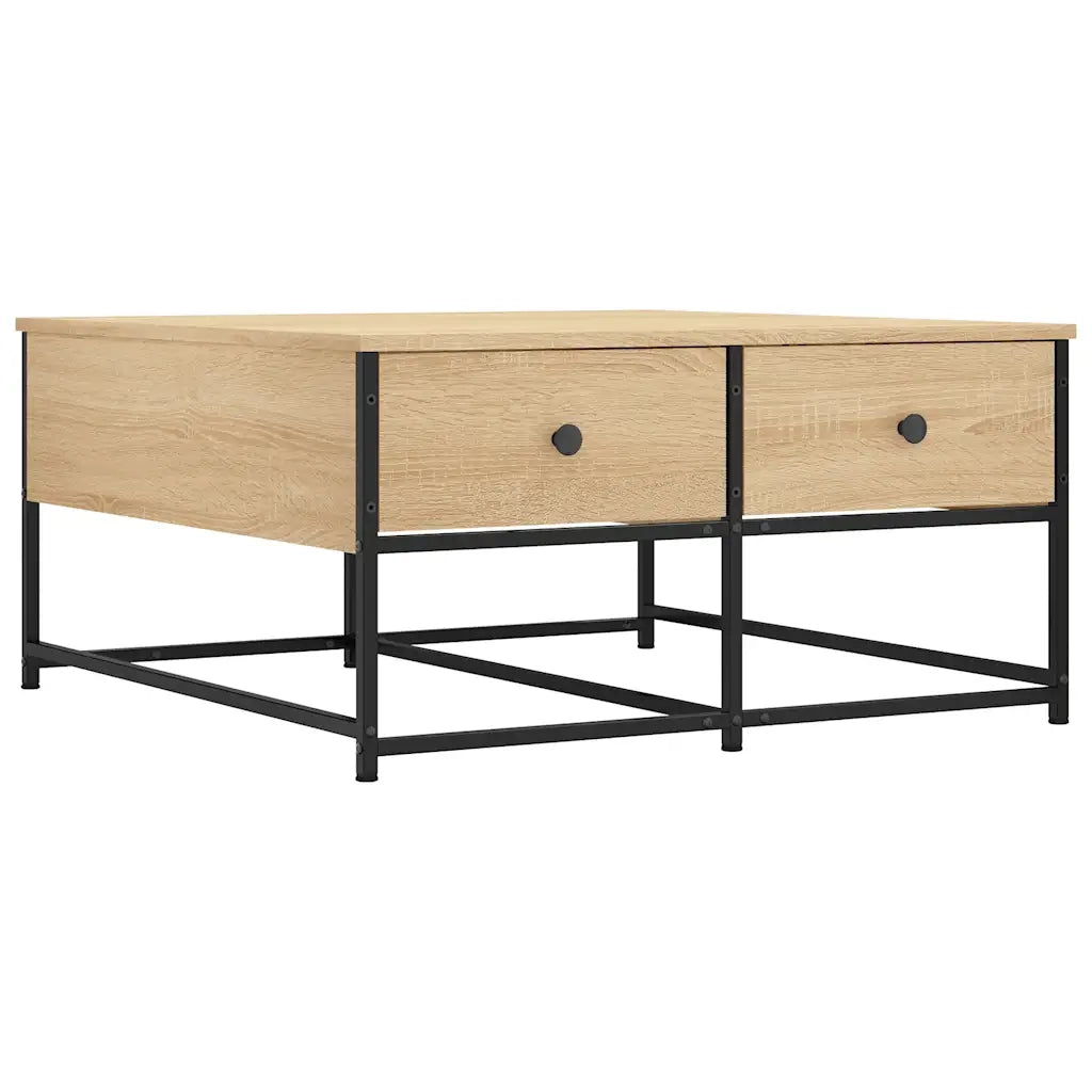 Tavolino da Salotto Rovere Sonoma 80x80x40 cm Legno Multistrato 835355