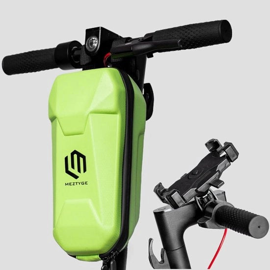 Stuurtas per E-scooter moderno, capacità di 3L, compatibile con Xiaomi 5, Segway ZT3 Pro, Ninebot F2 Pro, con holder per smartphone (verde).