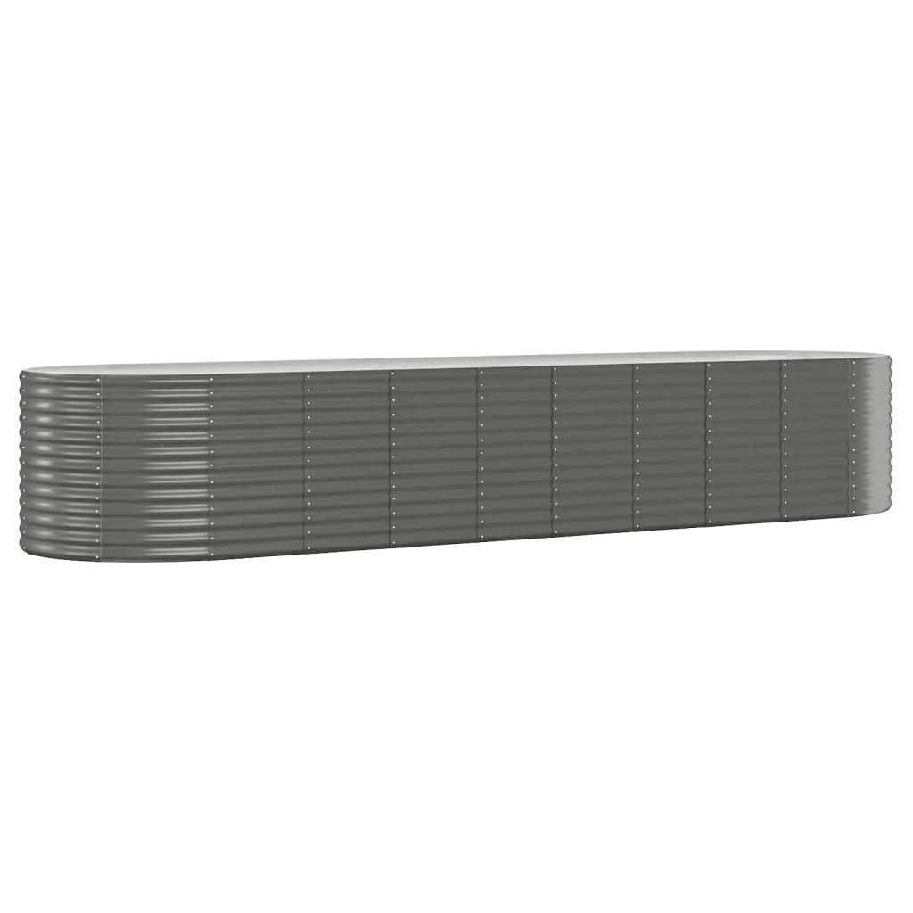 Letto Giardino Acciaio Zincato 396x100x68cm Grigio 319074