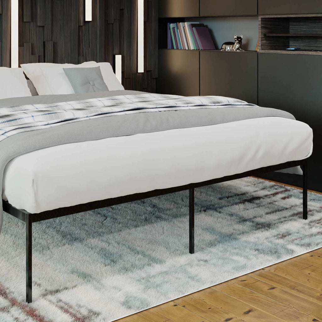 Letto in metallo Fargo nero,200x200x42 cm