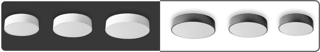 Lampada Plafoniere 40cm Rotonda Bianco Da Soffitto APP643-4C