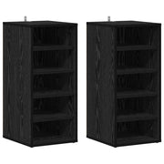 Scarpiera | Mobile per scarpe 2 pz Rovere Nero 32 x 35 x 70 cm