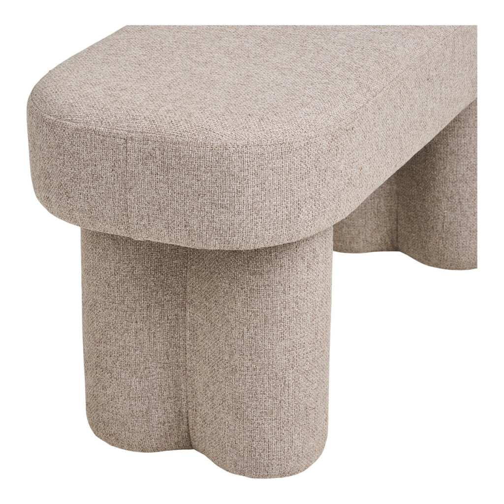 Panca Weston, Beige, Tessuto, 36x95x45 cm