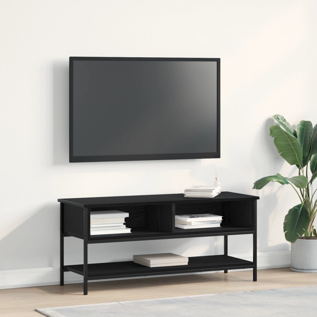 Set mobile TV Rovere Nero 100 x 35 x 45 cm Legno multistrato 862930