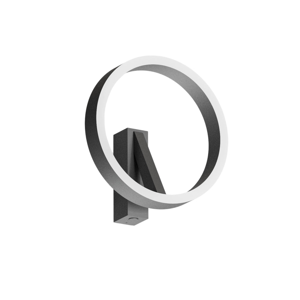 Lampada a parete Criseide A Nero - Applique LED 30W biemissione 1400lm 3000K dimmerabile push in alluminio e silicone - Gea Luce