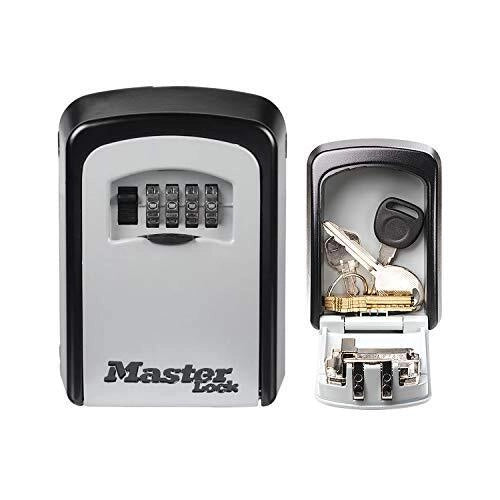 MASTER LOCK 5401EURD Cassaforte per chiavi con serratura a combinazione numerica regolabile a 4 cifre resistente agli agenti atmosferici colore Grigio
