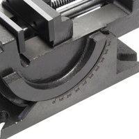 Morsa meccanica di precisione Larghezza ganasce 100 mm Orientabile verticalmente