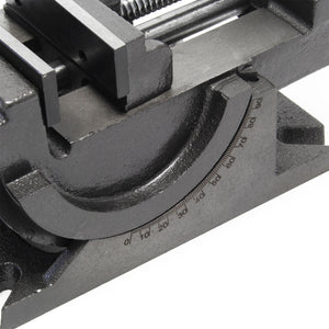 Morsa meccanica di precisione Larghezza ganasce 100 mm Orientabile verticalmente