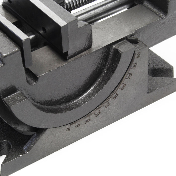 Morsa meccanica di precisione Larghezza ganasce 100 mm Orientabile verticalmente