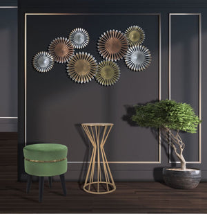 Porta Telefono Stick Glam Ø38x80 cm in Ferro Oro