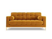 Cosmopolitan Design - Divano "Bali" 2 posti in velluto giallo 
