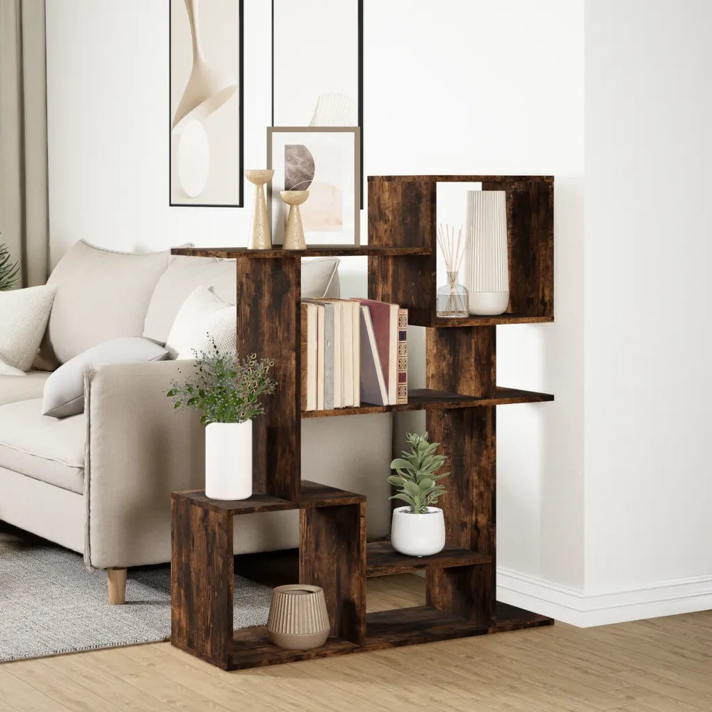Libreria Divisorio Rovere Fumo 92x29x112 cm in Truciolato 858124