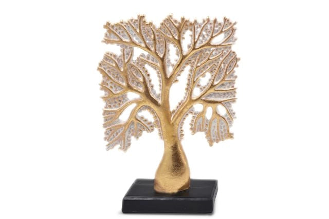 Albero Decorazione Casa in Resina Oro 30 cm