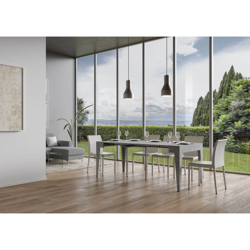 Consolle allungabile 90x42/302 cm Isotta - Cemento