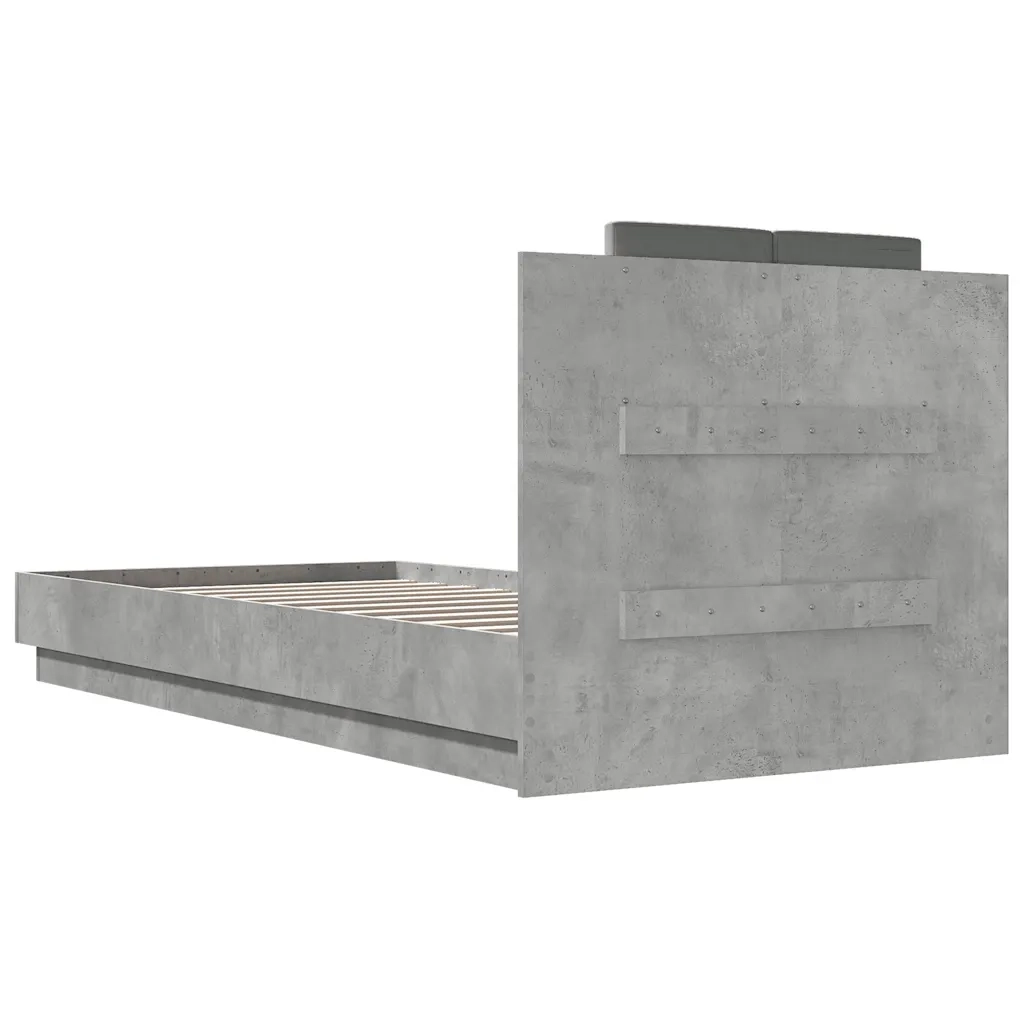 Giroletto Testiera Grigio Cemento 90x200 cm Legno Multistrato 3209943