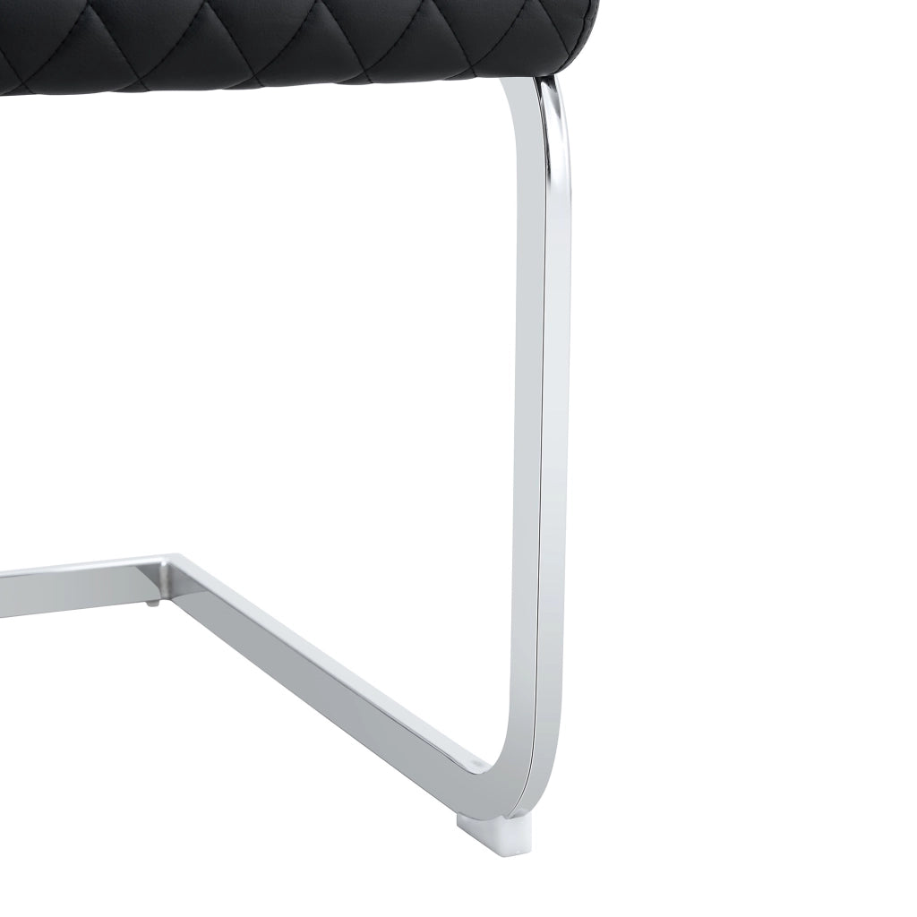Set 2 Sedie da Pranzo con Schienale Alto ¨C MINIMAL ¨C Nero, Struttura in Metallo