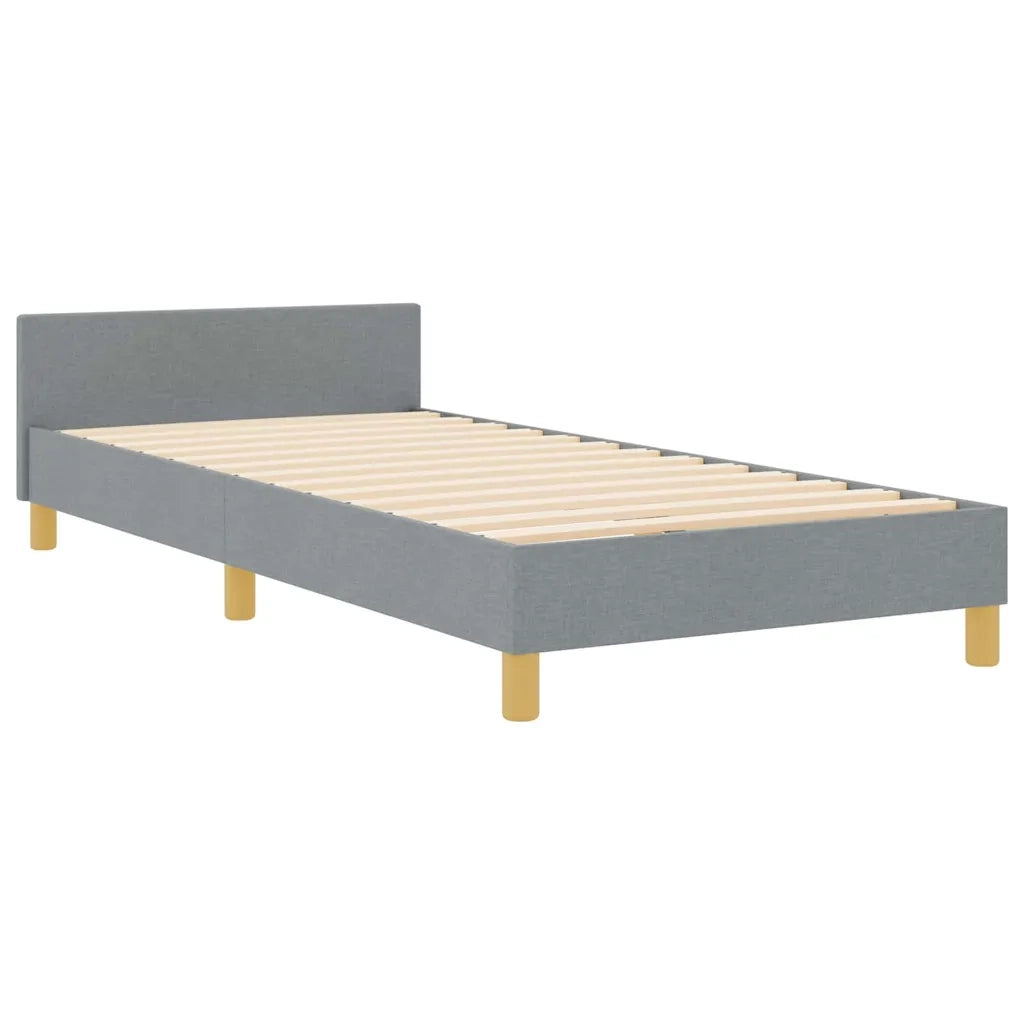 Struttura del letto Grigio chiaro 80 x 200 cm Tessuto
