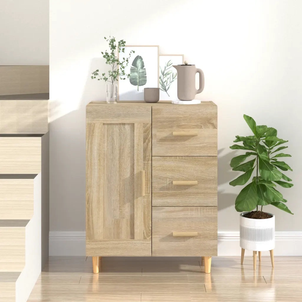 Credenza-Buffet-Armadio da cucina Rovere Sonoma 69,5x34x90 cm in Legno Multistrato 325214