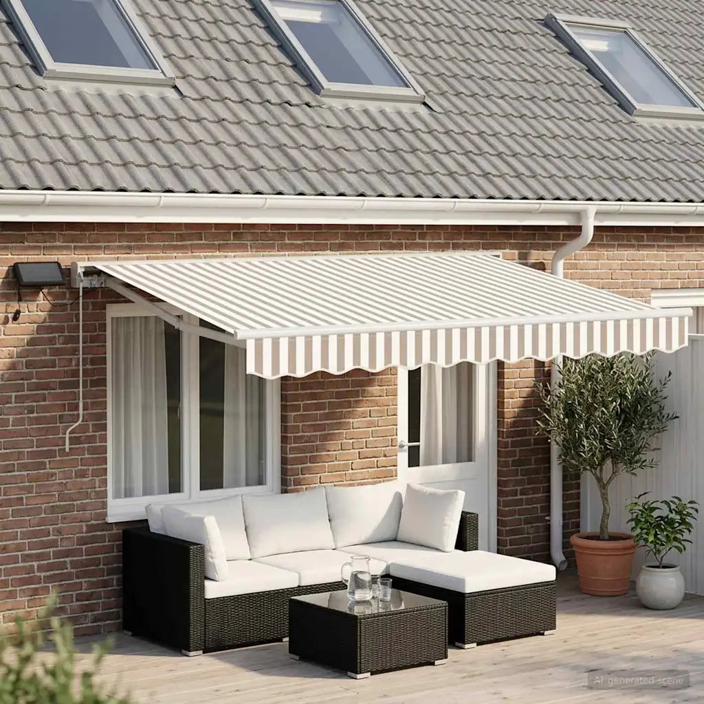 Cornice per Tenda Manuale con LED 4 × 3 m 3426093