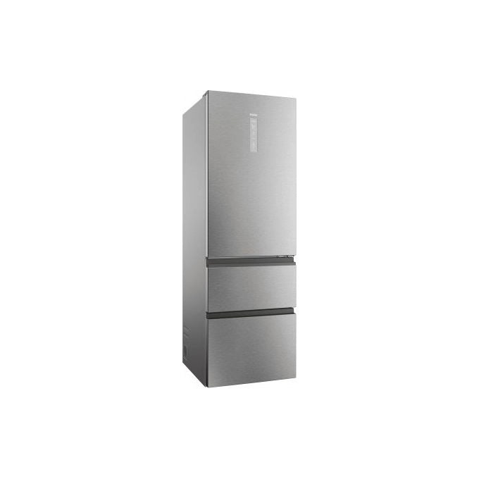 Haier frigorifero combinato HTW5618DNMG, 360 litri, total no frost, Wi-Fi, classe D, congelatore in basso, argento