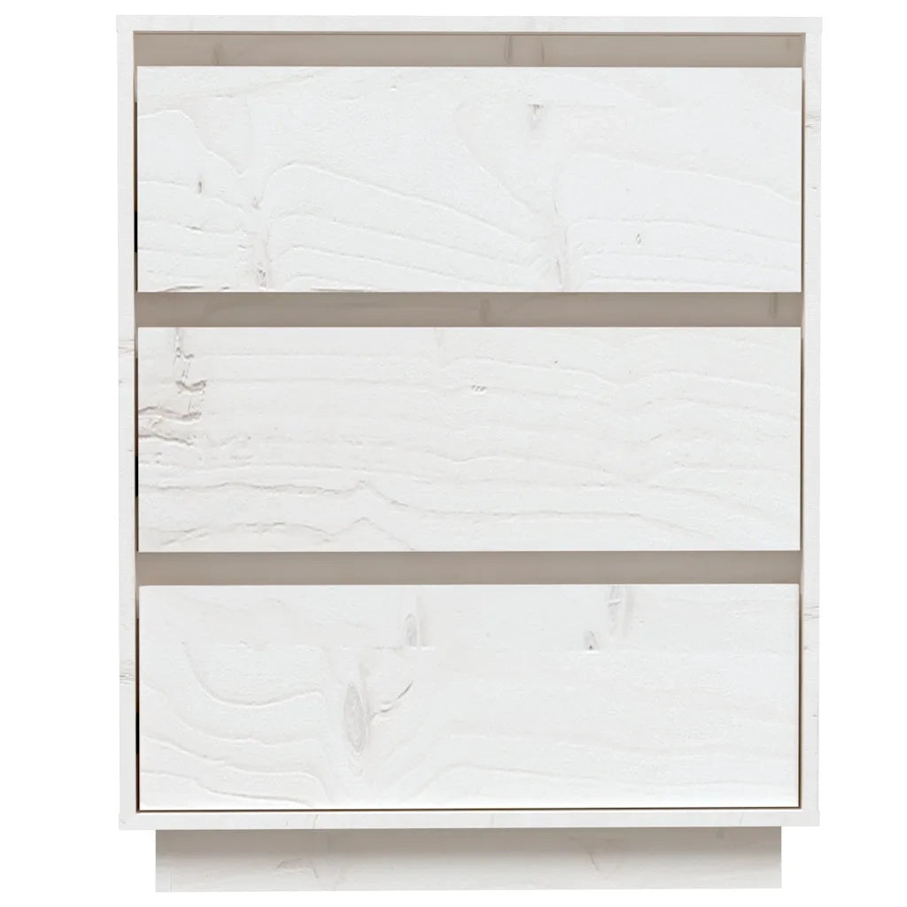 Credenza Bianca 60x34x75 cm in Legno Massello di Pino cod mxl 15462