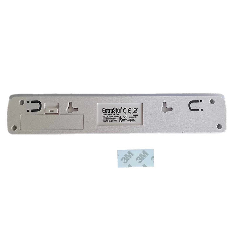 Lampada LED con Sensore a Movimento 2 Modalità Lampada Notturna con Luce Bianco Freddo 6500K 150lm 3W 190*35mm