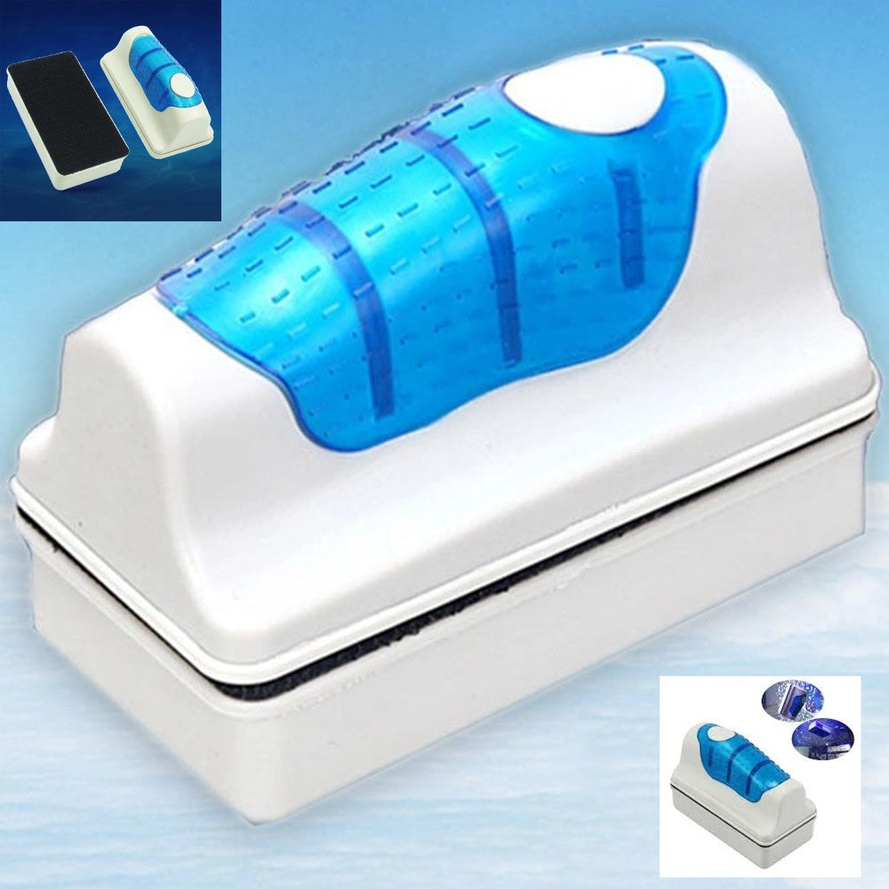 Trade Shop - Spazzola Magnetica Acquario Galleggiante Calamita Spessore 6-10mm Pulizia -