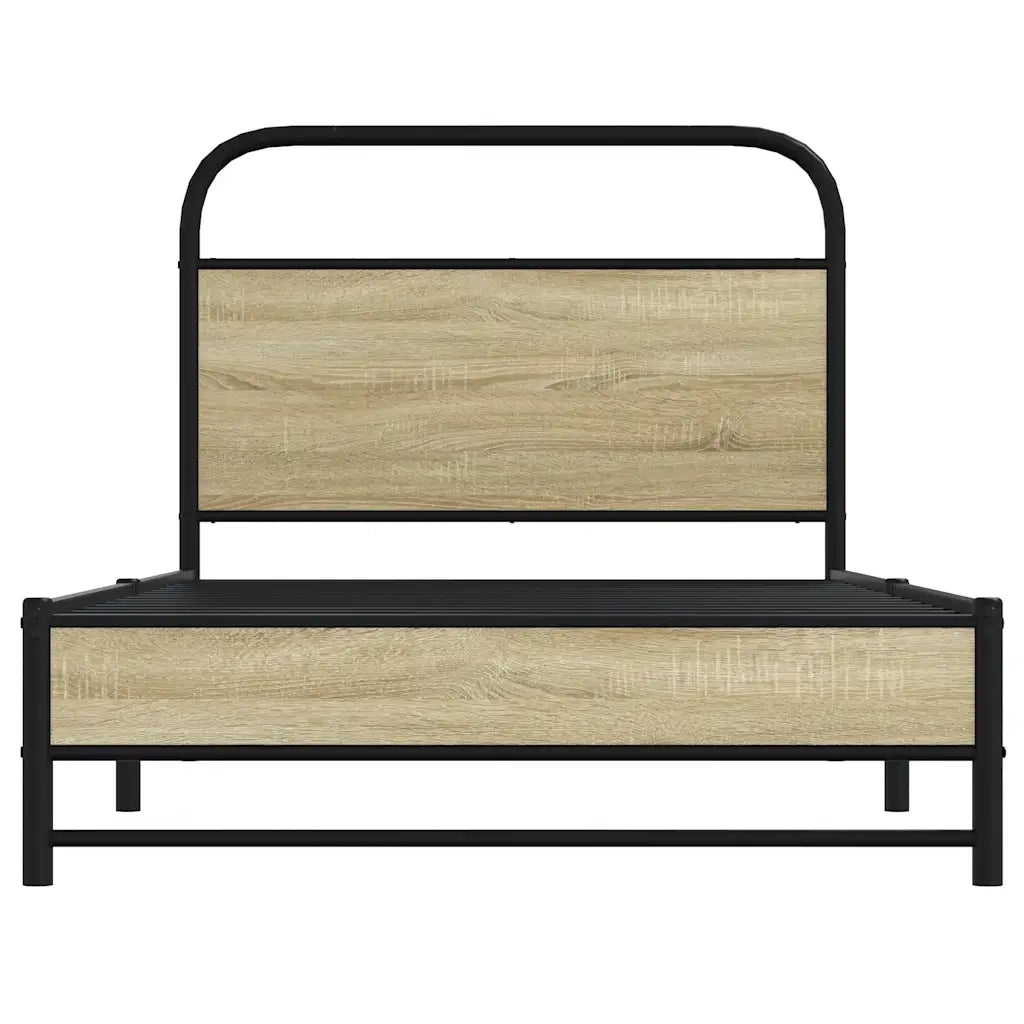 Giroletto senza Materasso-Struttura Letto Rovere Sonoma 100x190cm in Truciolato 903279