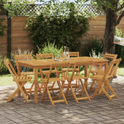 Sedie Bistro da Giardino 8 pcs Naturale 40 x 53 x 80 cm