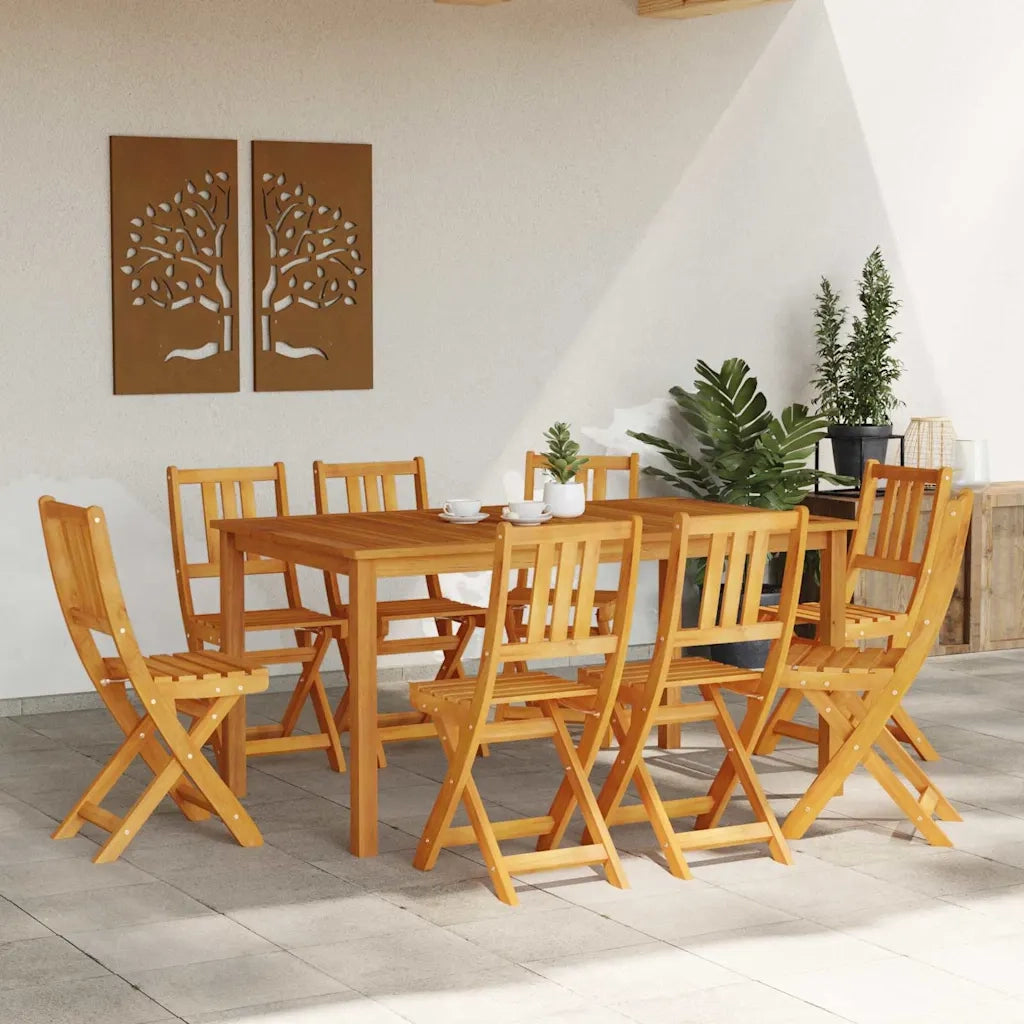 Sedie Bistro da Giardino 8 pcs Legno di Acacia Massello 3324842