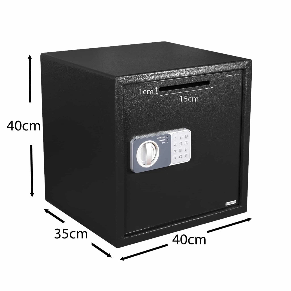 Genie Hand Cassaforte a Tempo Anti Rapina con Adesivo Deterrenza 35x40x40 cm