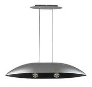 Lampada a sospensione Gondola argento/nero 2xE27 Sigma