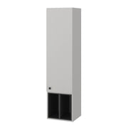 Vicco Armadio per il bagno Grigio 37.5 x 150 cm con anta e vani a giorno