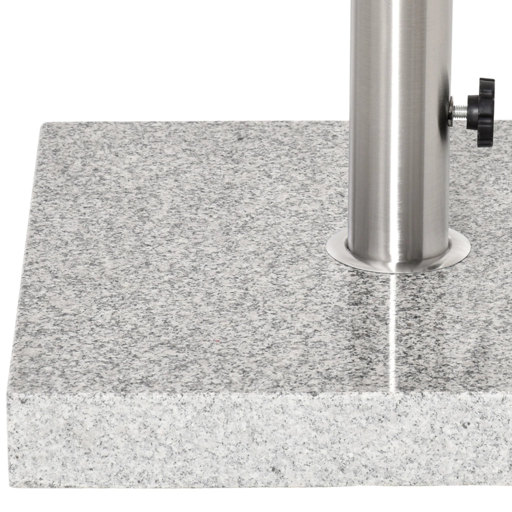 Supporto per ombrellone in acciaio con maniglie ¨C zephmum ¨C grigio per diametro 3.8-4.8 cm