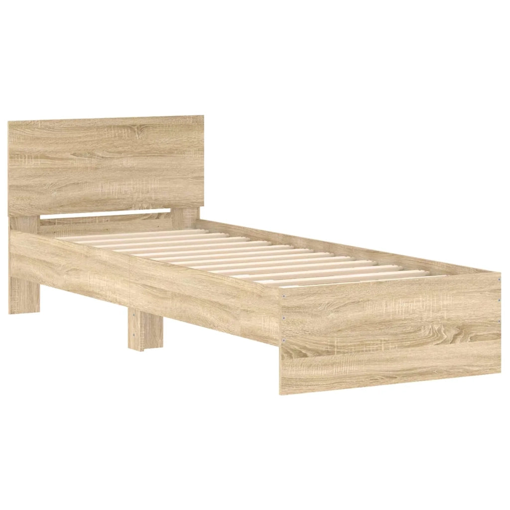 Struttura letto con testata-Giroletto Rovere Sonoma 80 x 200 cm 834203