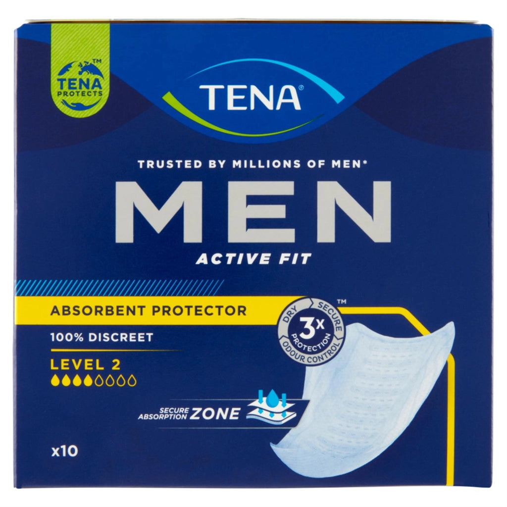 ASSORBENTI TENA MEN ACTIVE FIT LEVEL 2 IN CONFEZIONE DA 10 PEZZI