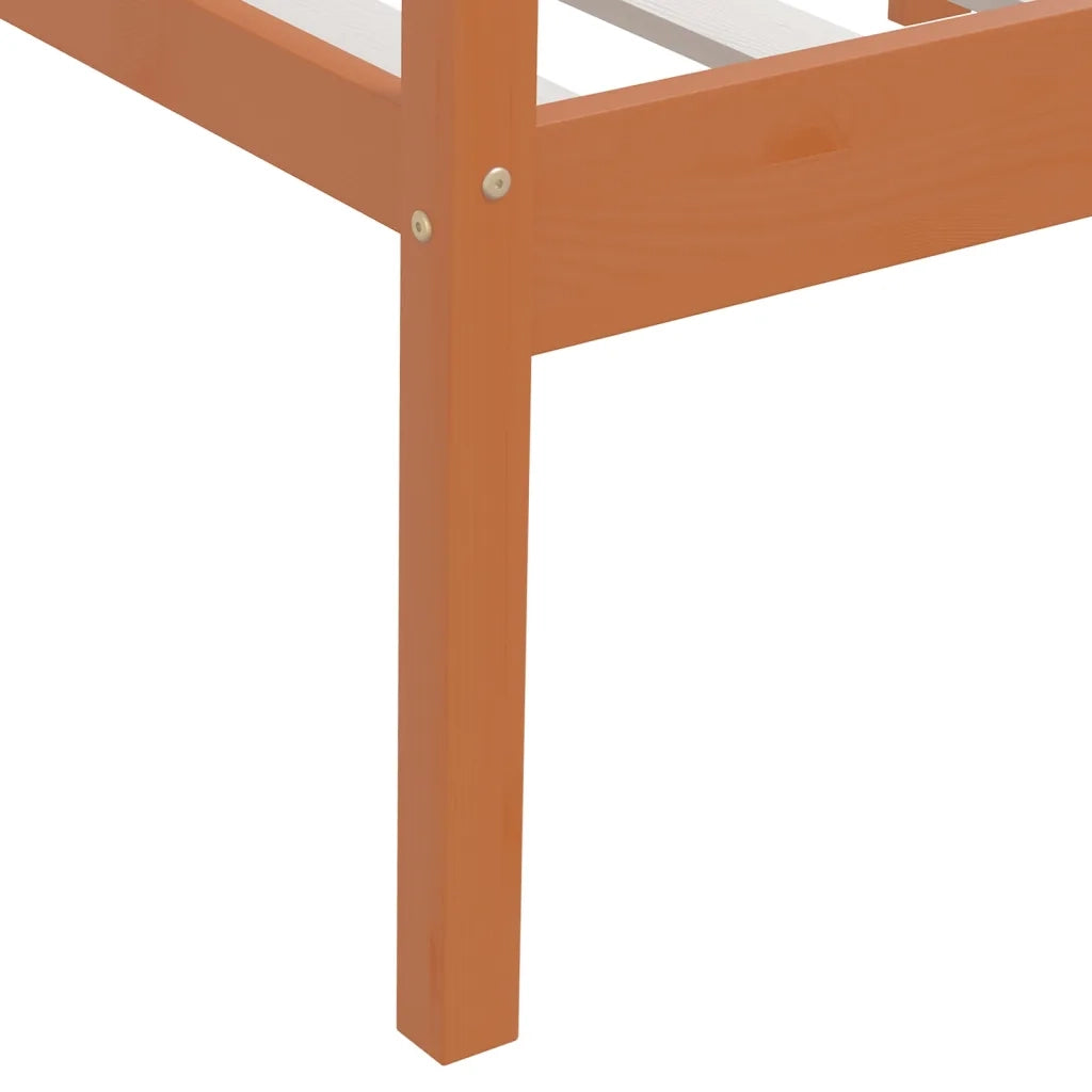 Giroletto senza Materasso-Struttura Letto Ambrato Legno Massello Pino 90x200 cm 882887