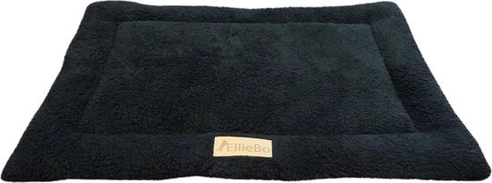 Letto per cani in Sherpa-fleece, nero, adatto a gabbia per cani da 76 cm