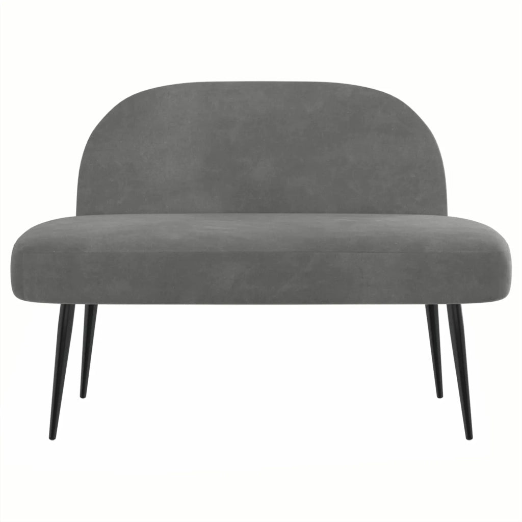 Panchina imbottita con schienale Grigio scuro 110 x 60 x 76 cm 42040786